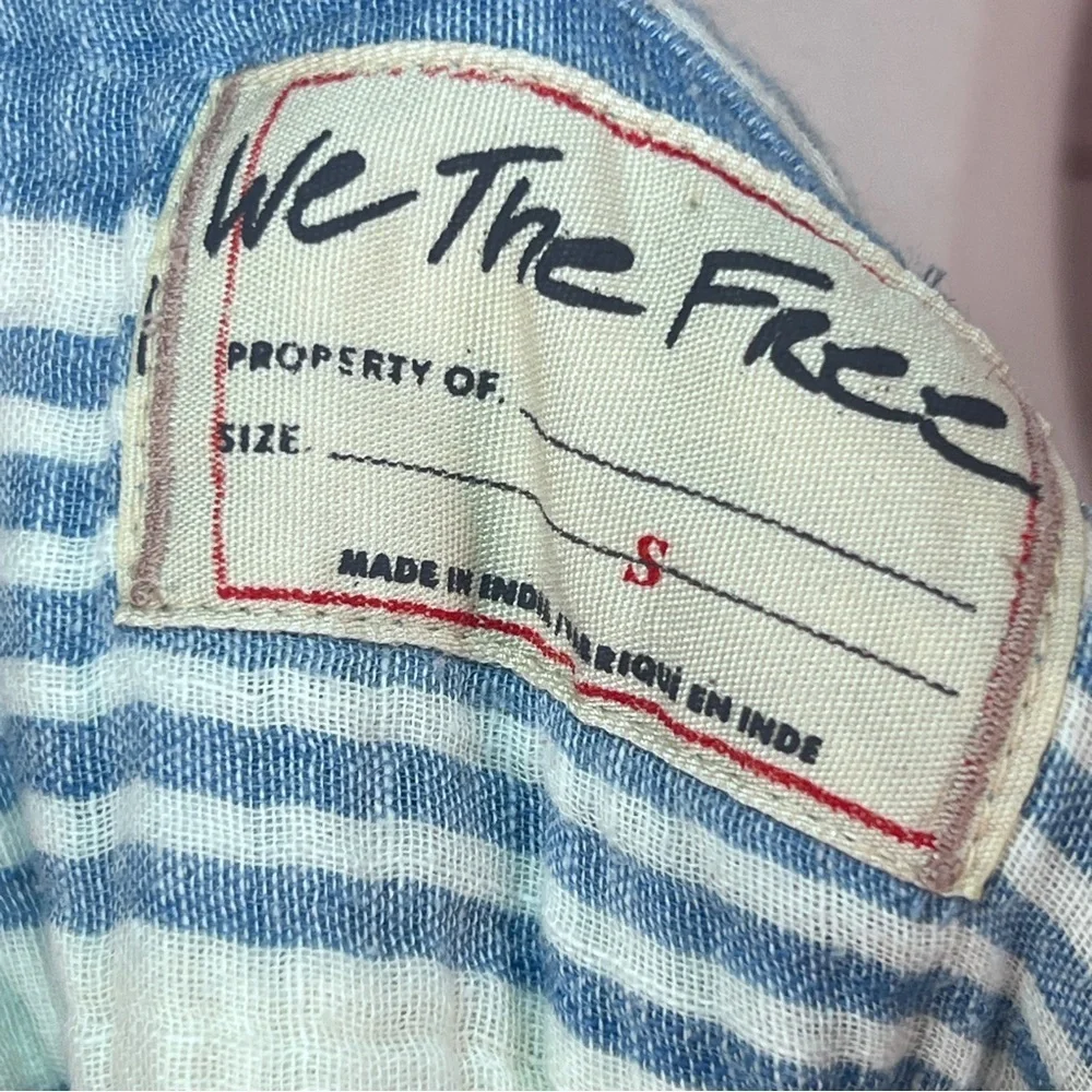 Free People We the Free Surf Striped Maxi Dress Blue Sleeveless Sz S - Picture 10 of 11